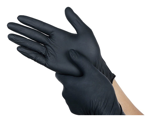 MedBrun Einweghandschuhe Nitril – XS, 50 Paar (100 Stück) – Schwarz, CE, puderfrei