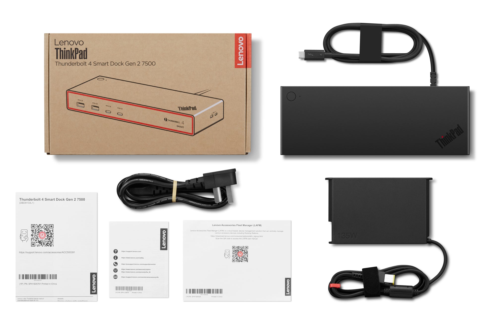Lenovo Thunderbolt 4 Gen2 Dockingstation – Thunderbolt 4, 2× DP, 1× HDMI, 4× USB-A, 100 W PD, für Windows/Mac