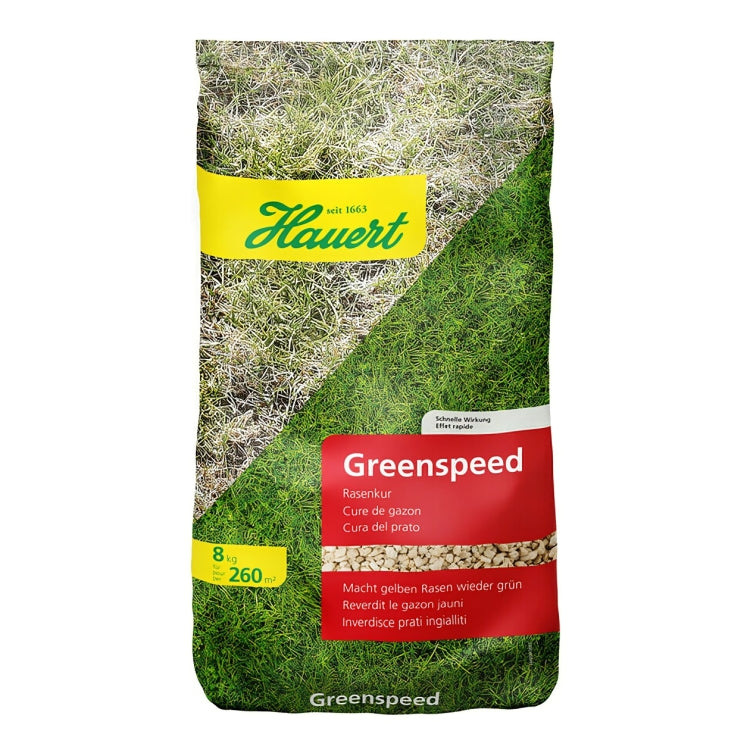 Hauert Greenspeed Rasen – Mehrnährstoffdünger, Granulat, 8 kg, für Rasengras