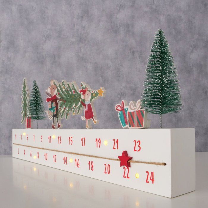 Boltze Adventskalender – Weihnachten – 12-teilig – 46,5 × 4,5 × 19,5 cm