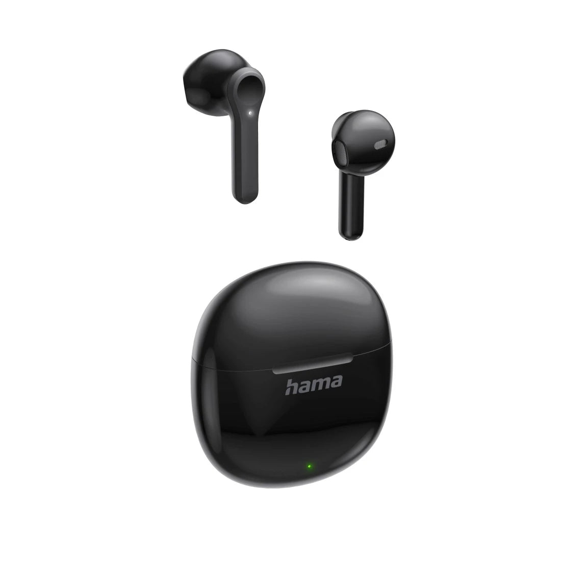 Hama Action One TWS In-Ear – mit Ladecase, BT 5,3, Schwarz
