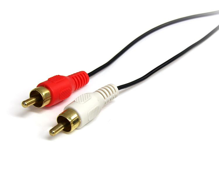 StarTech.com 3,5-mm-auf-2×-Cinch-Adapterkabel – Stecker-zu-Stecker – 0,92 m