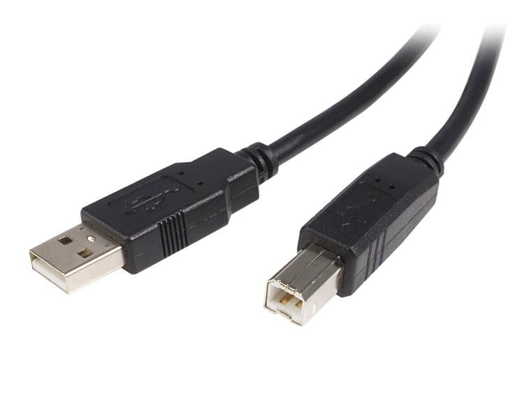StarTech.com USB-A-auf-USB-B-Kabel – USB 2.0 (480 Mbit/s) – 0,5 m – Schwarz