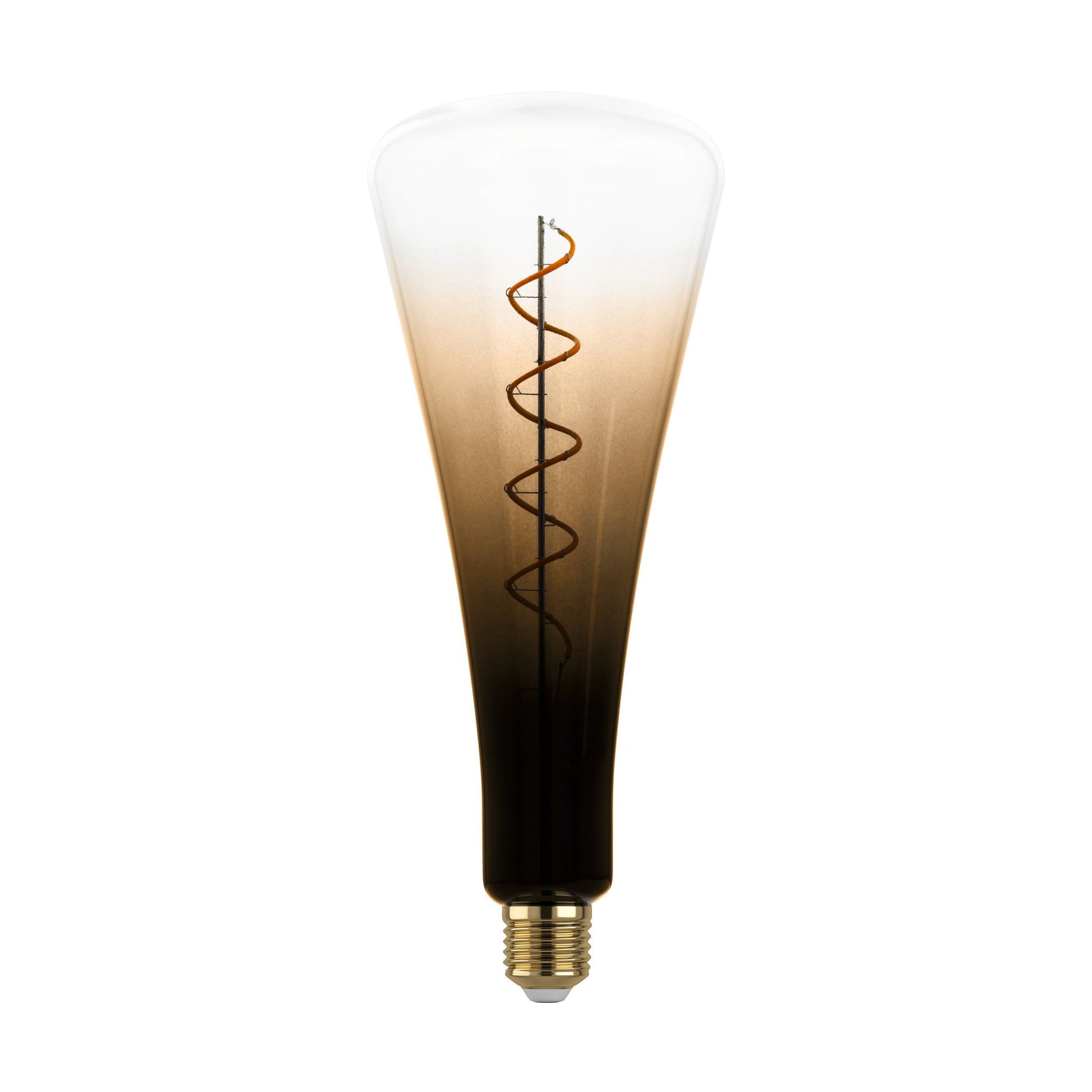 EGLO LED-Leuchtmittel Kolbenform E27 – 4 W dimmbar, 120 lm, 1700 K warmweiss, braunes Glas