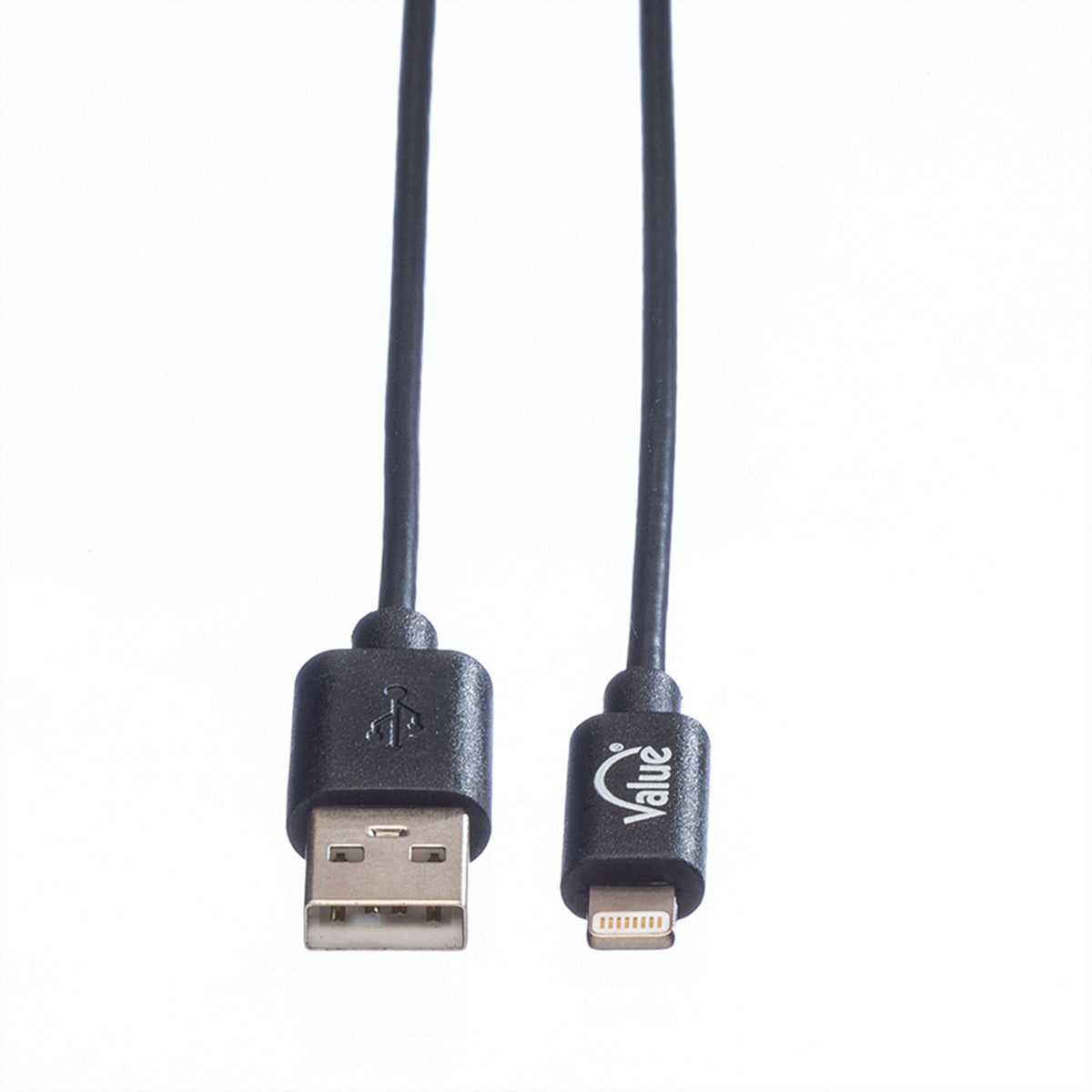 VALUE Kabel – USB‑A auf Lightning 0,15 m, MFi-zertifiziert, Schwarz – für iPhone/iPad