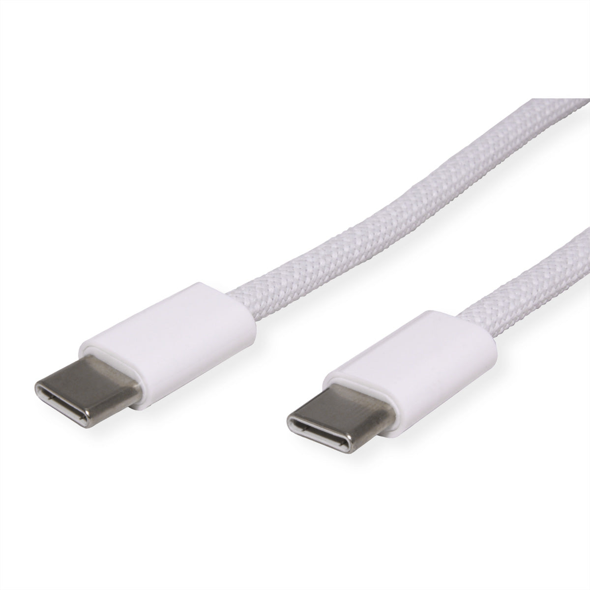 VALUE USB-C auf USB-C Kabel – USB 2.0 (480 Mbit/s) – 3 m – PD 60 W – Goldstecker – Weiss