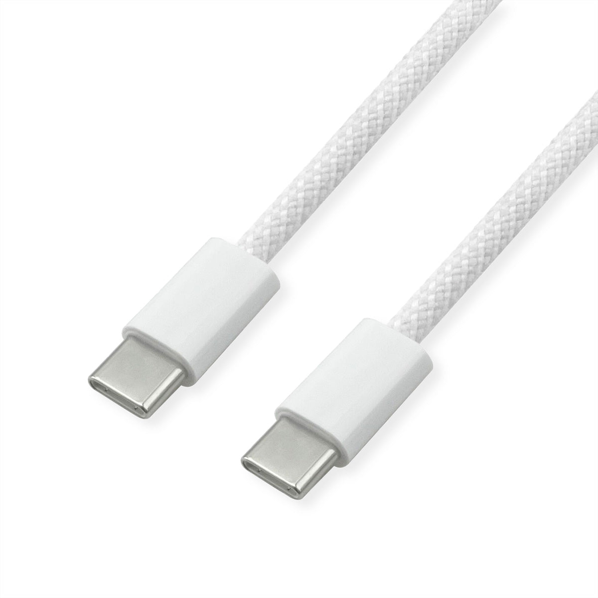 VALUE USB-C auf USB-C Kabel – USB 2.0 (480 Mbit/s) – 3 m – PD 60 W – Goldstecker – Weiss