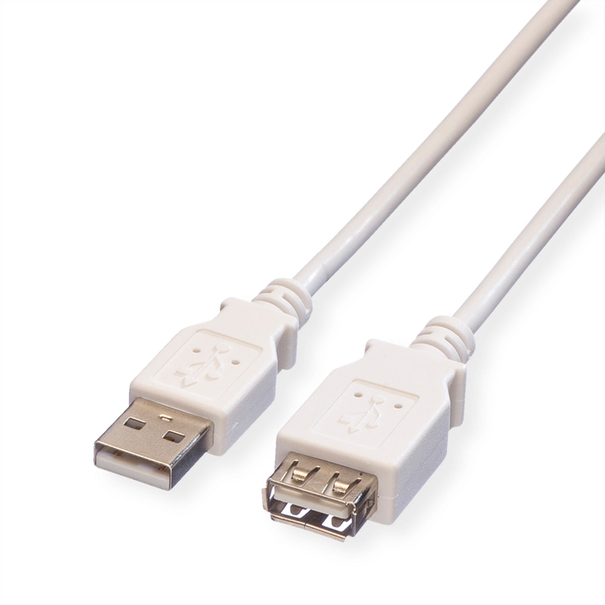 VALUE USB-A Verlängerungskabel (Stecker auf Buchse) – USB 2.0 (480 Mbit/s) – 1,8 m – Weiss