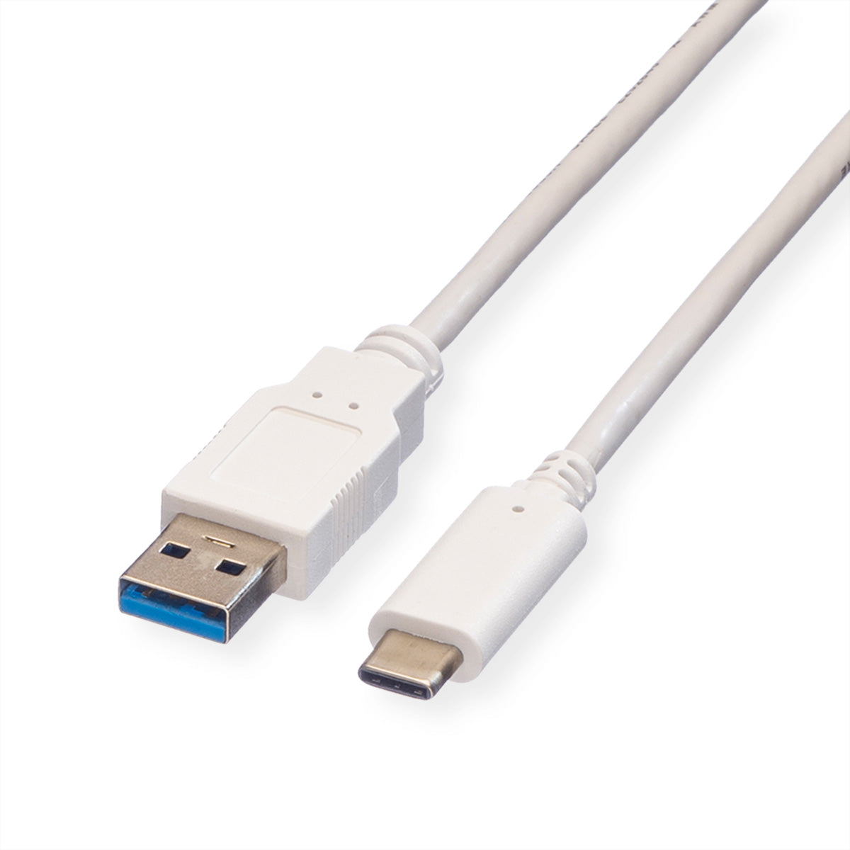 VALUE USB-A auf USB-C Kabel – USB 3.2 Gen 1 (5 Gbit/s) – 0,5 m – geschirmt – Weiss