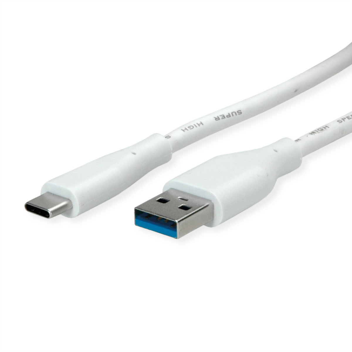 VALUE USB-A auf USB-C Kabel – USB 3.2 Gen 1 (5 Gbit/s) – 2 m – Geschirmt – Weiss