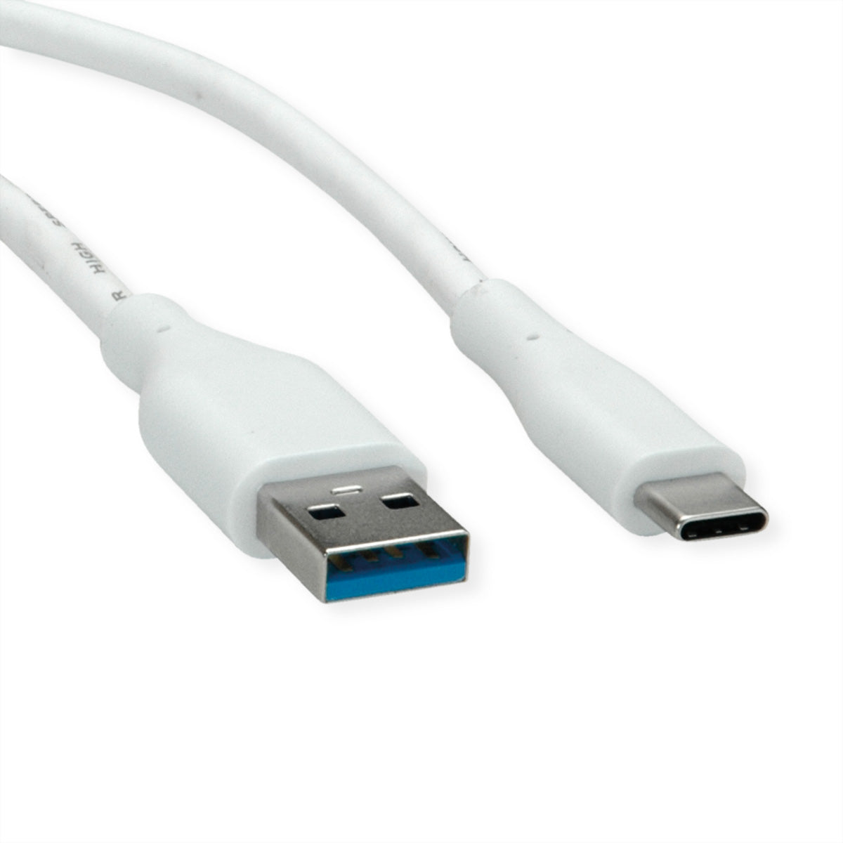 VALUE USB-A auf USB-C Kabel – USB 3.2 Gen 1 (5 Gbit/s) – 2 m – Geschirmt – Weiss