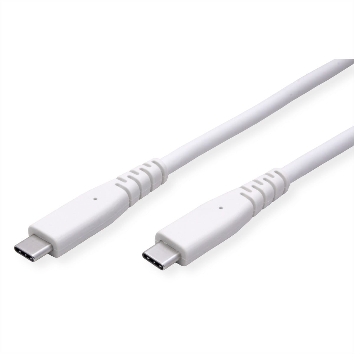 VALUE USB-C auf USB-C Kabel – USB 3.2 Gen 2 (10 Gbit/s) – 3 m – PD 60 W – Geschirmt, TPE-Mantel – Weiss