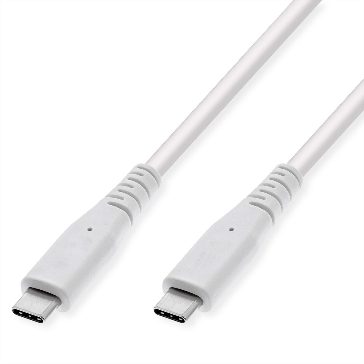 VALUE USB-C auf USB-C Kabel – USB 3.2 Gen 2 (10 Gbit/s) – 5 m – PD 60 W – TPE-Mantel – Weiss