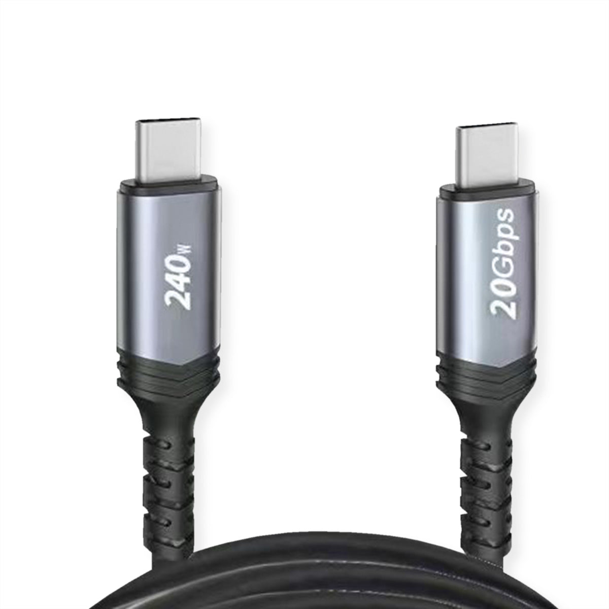 VALUE USB-C auf USB-C Kabel – USB4 20 Gbit/s – 2 m – PD 240 W – Schwarz