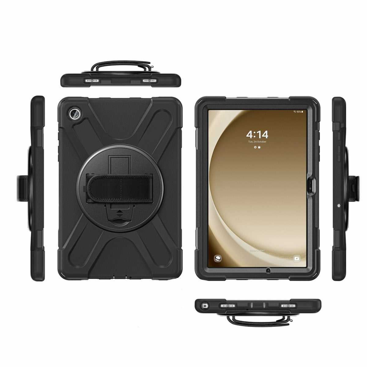 4smarts Tablet-Hülle für Galaxy Tab A9+ SM‑X210, SM‑X215, SM‑X216 11" – Schwarz
