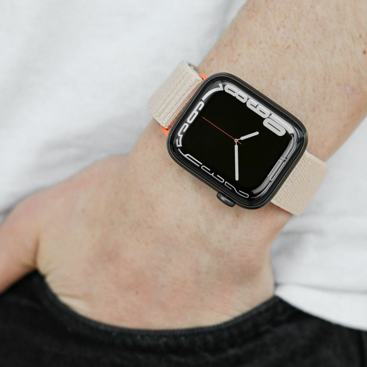 Vonmählen Fitness Loop – Nylon, Creme – für Apple Watch 40/41/42 mm