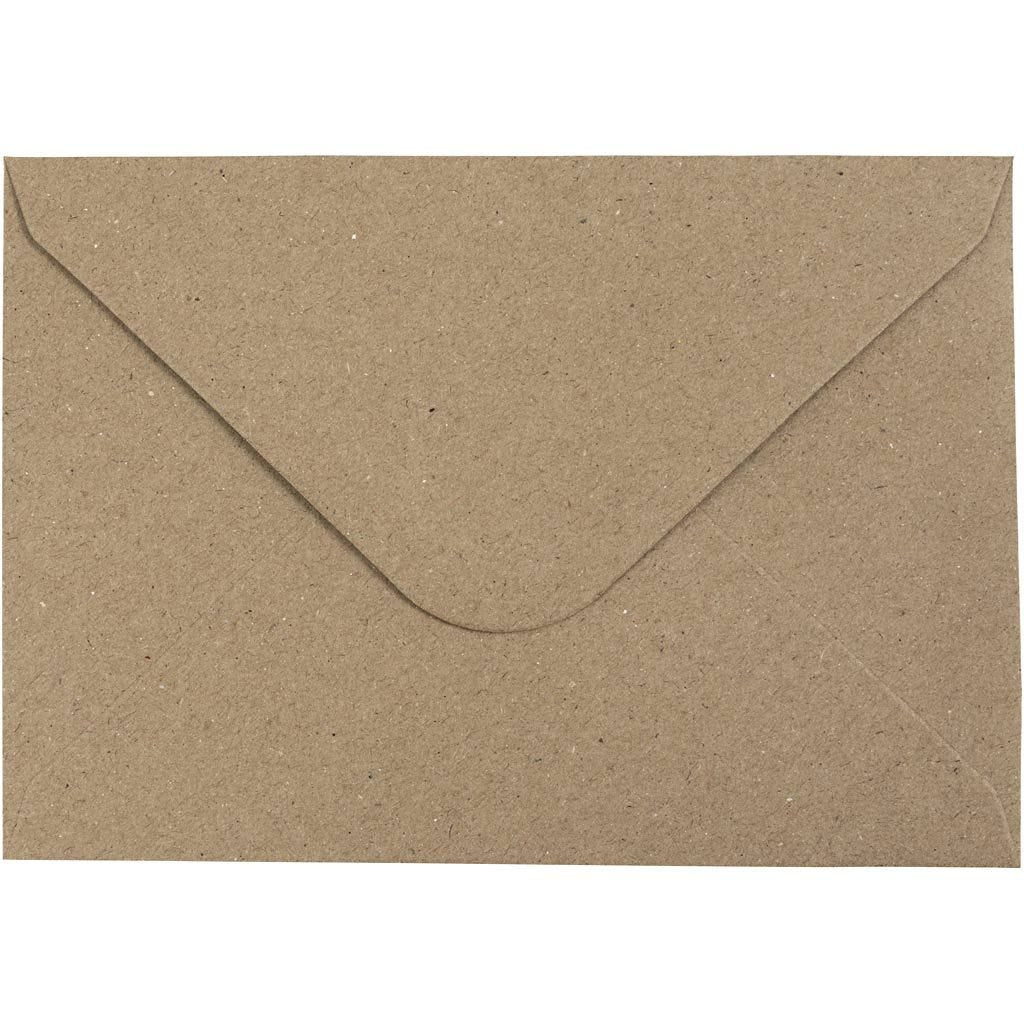 Creativ Company Couvert C6, ohne Fenster, selbstklebend, braun, 120 g/m² – 50 Stk.