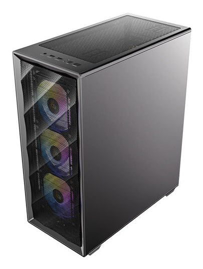 Antec AX85 – PC-Gehäuse – Midi Tower, für ATX, micro-ATX, Mini-ITX, 4×120 mm Lüfter, 360 mm Radiator, Schwarz