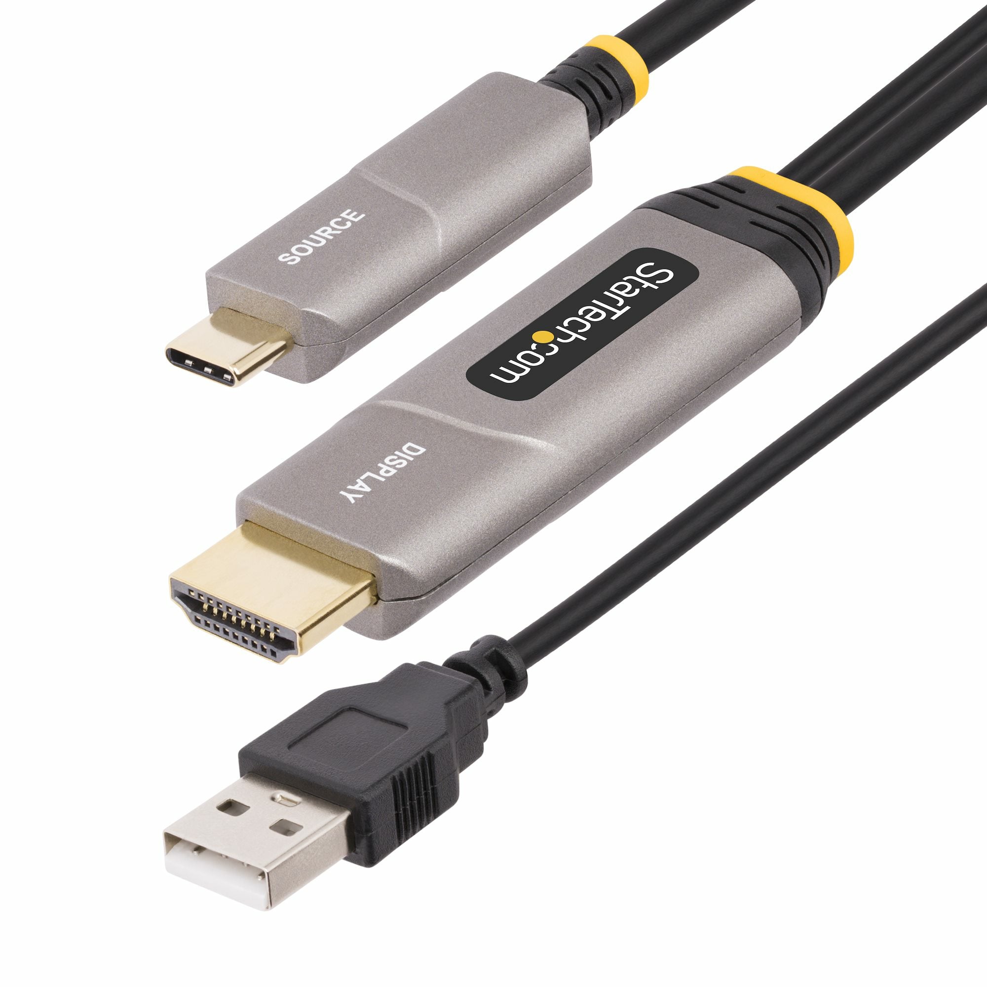StarTech.com USB-C zu HDMI Kabel – 4K (3840 × 2160) @ 60 Hz, HDMI 2.1, 9,15 m, Aktiv, Schwarz