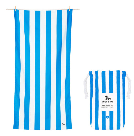 Dock & Bay Wohndecke – Polyester, Blau, Weiss – 90 × 200 cm