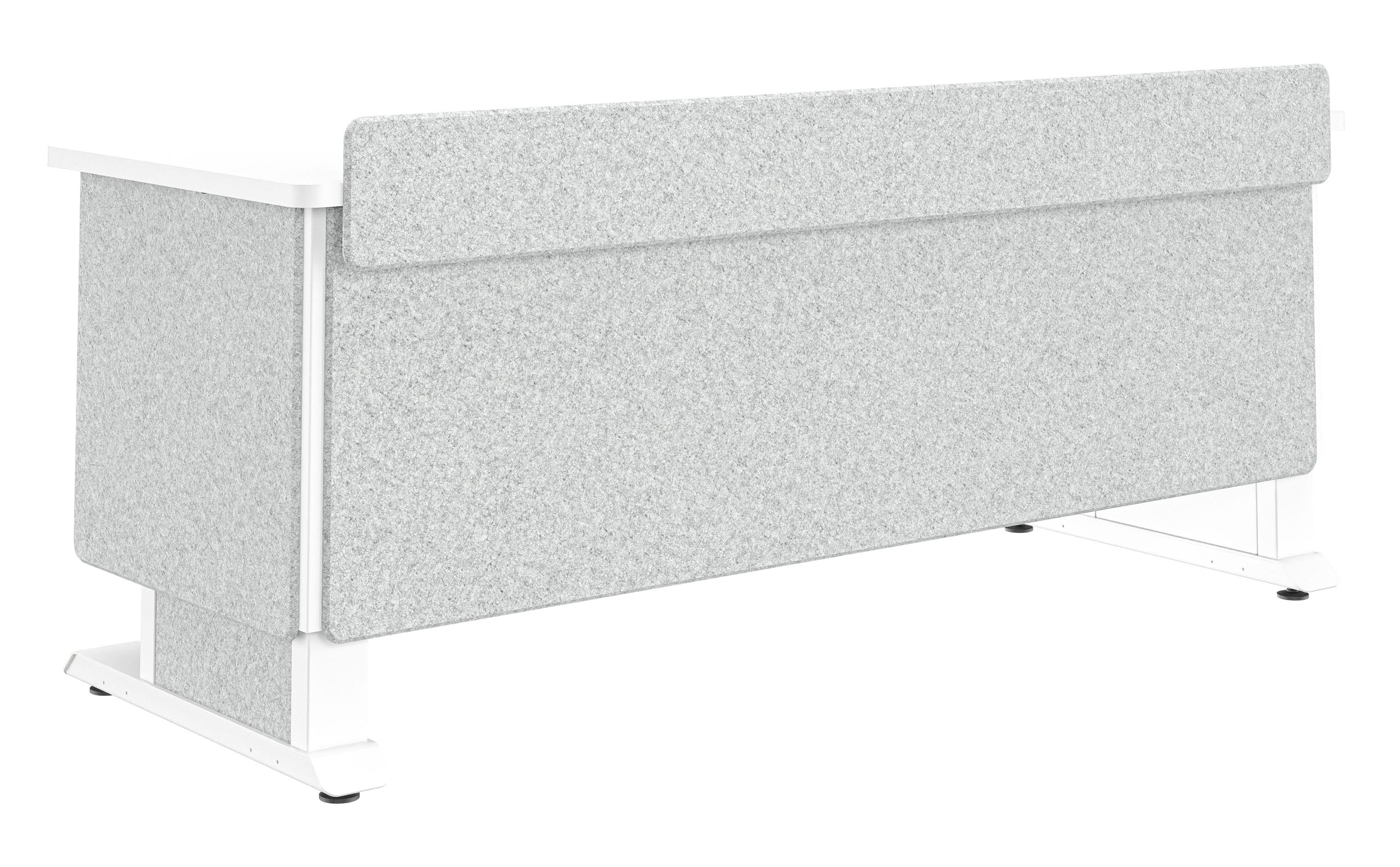 Middle Atlantic Elektrisch höhenverstellbares Rednerpult 71,1–106,7 cm – HPL/PET-Filz, grau, weiss