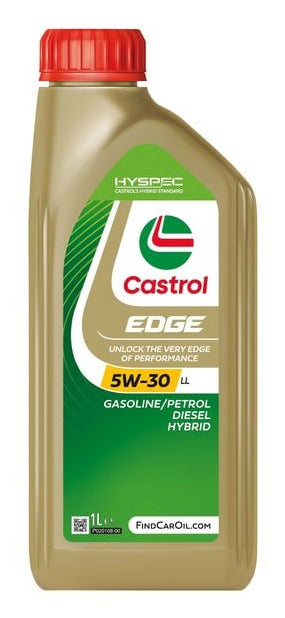Castrol EDGE Motorenöl 5W-30 LL – für Benzin-, Diesel- & Hybridmotoren – 1 l