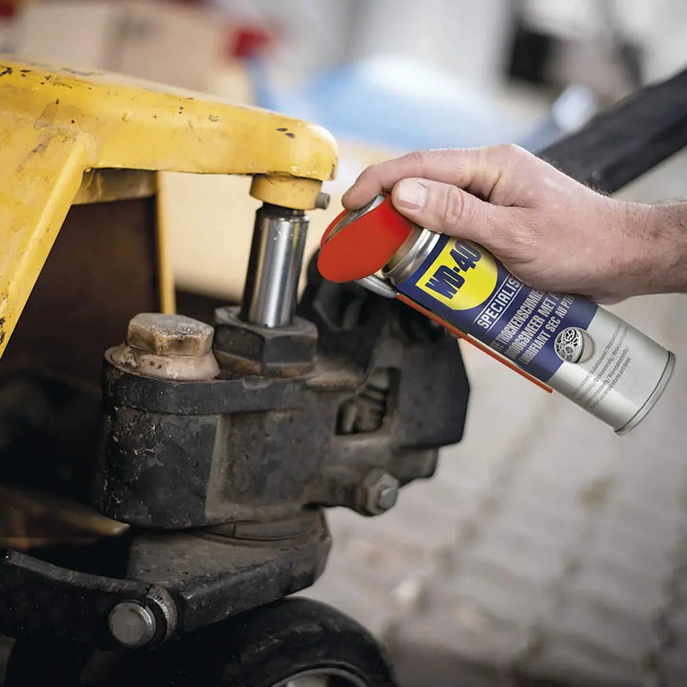 WD-40 PTFE-Trockenschmierspray – Transparent, für Metall, Glas, Kunststoff, 400 ml, −45 bis +260 °C