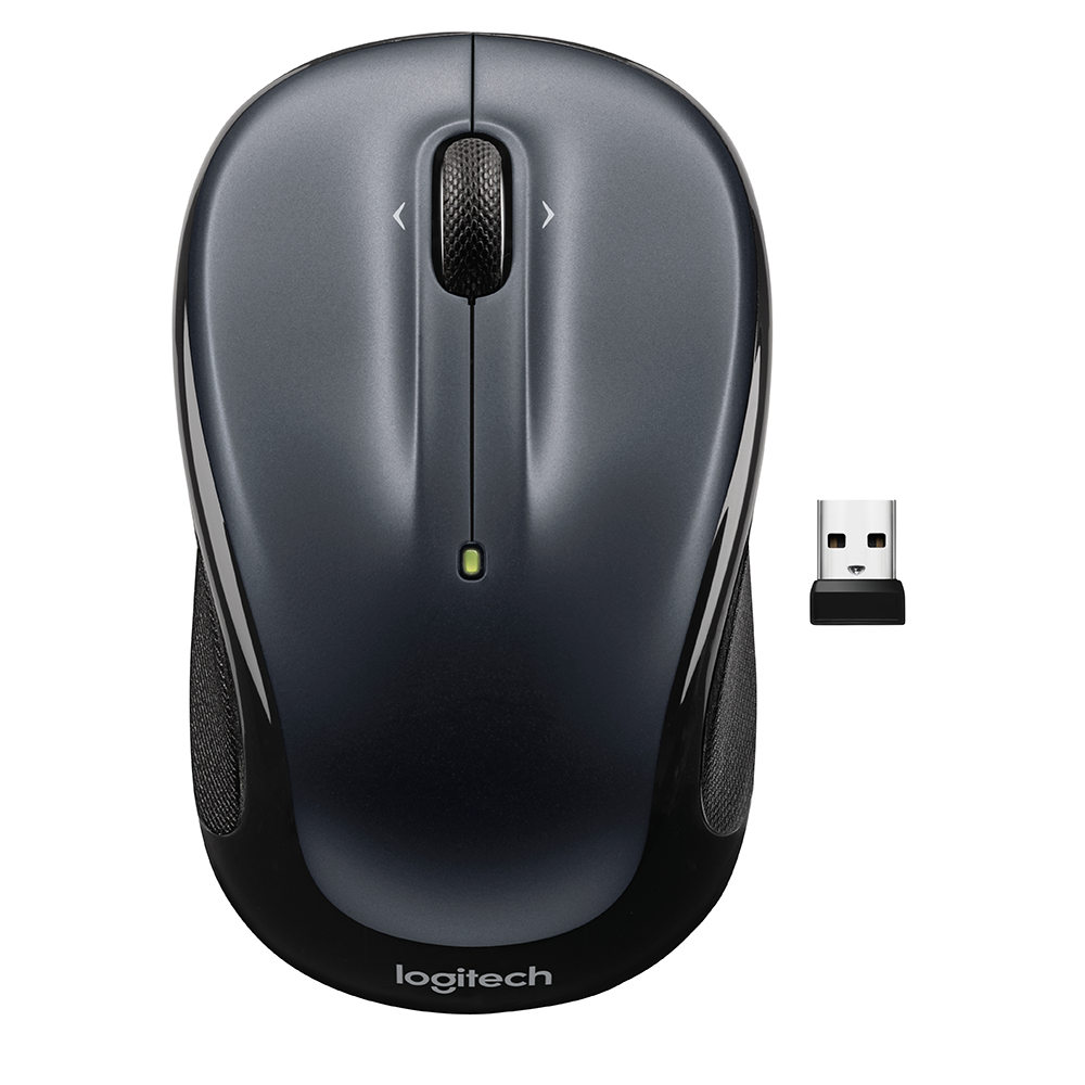 Logitech M325s – Maus – Kabellos (2,4 GHz), beidhändig, Schwarz
