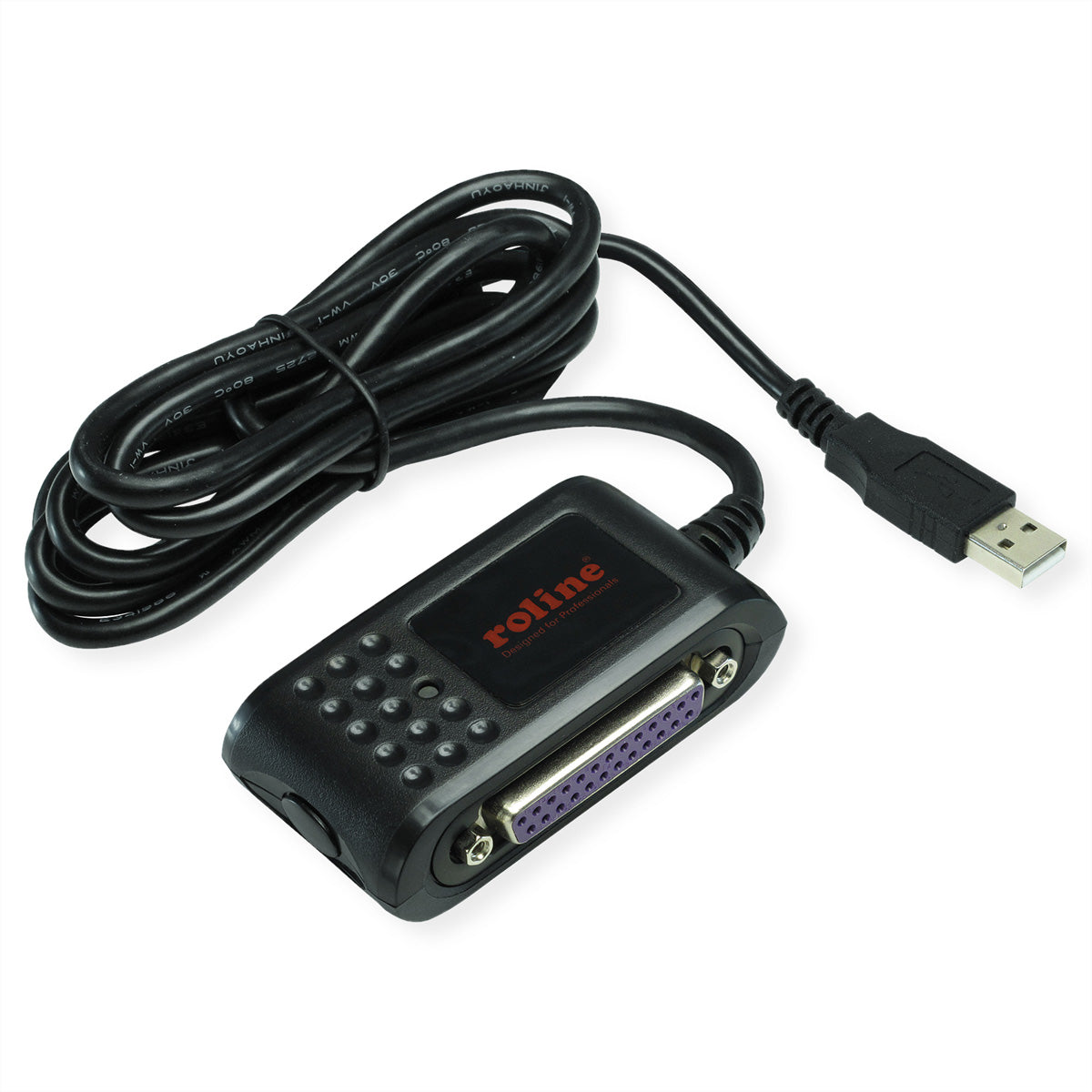 ROLINE USB Seriell/Parallel Adapter USB-A zu RS-232/Parallel (DB9/DB25) – 1,8 m, USB 2.0, für Windows
