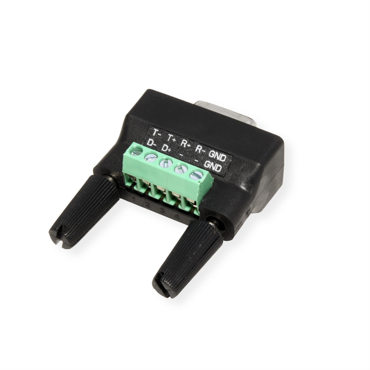 ROLINE USB Seriell Konverter USB-A zu RS-485 – bis 921,6 Kbit/s, 1,2 m, für Windows 7/8/10/11 – Schwarz