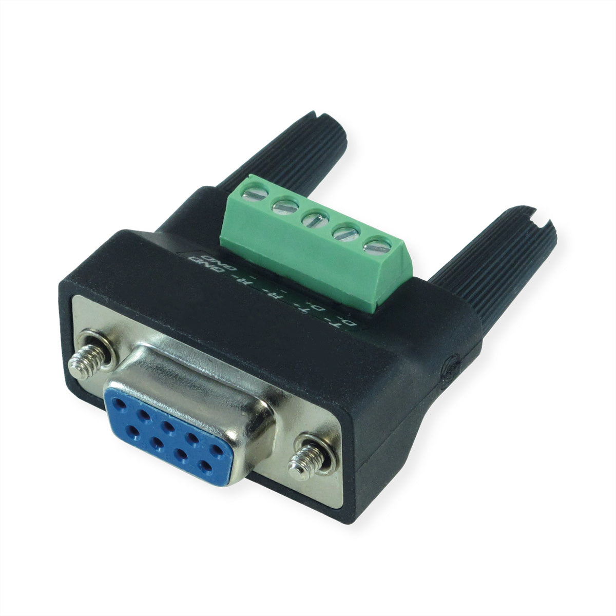 ROLINE USB Seriell Konverter USB-A zu RS-485 – bis 921,6 Kbit/s, 1,2 m, für Windows 7/8/10/11 – Schwarz