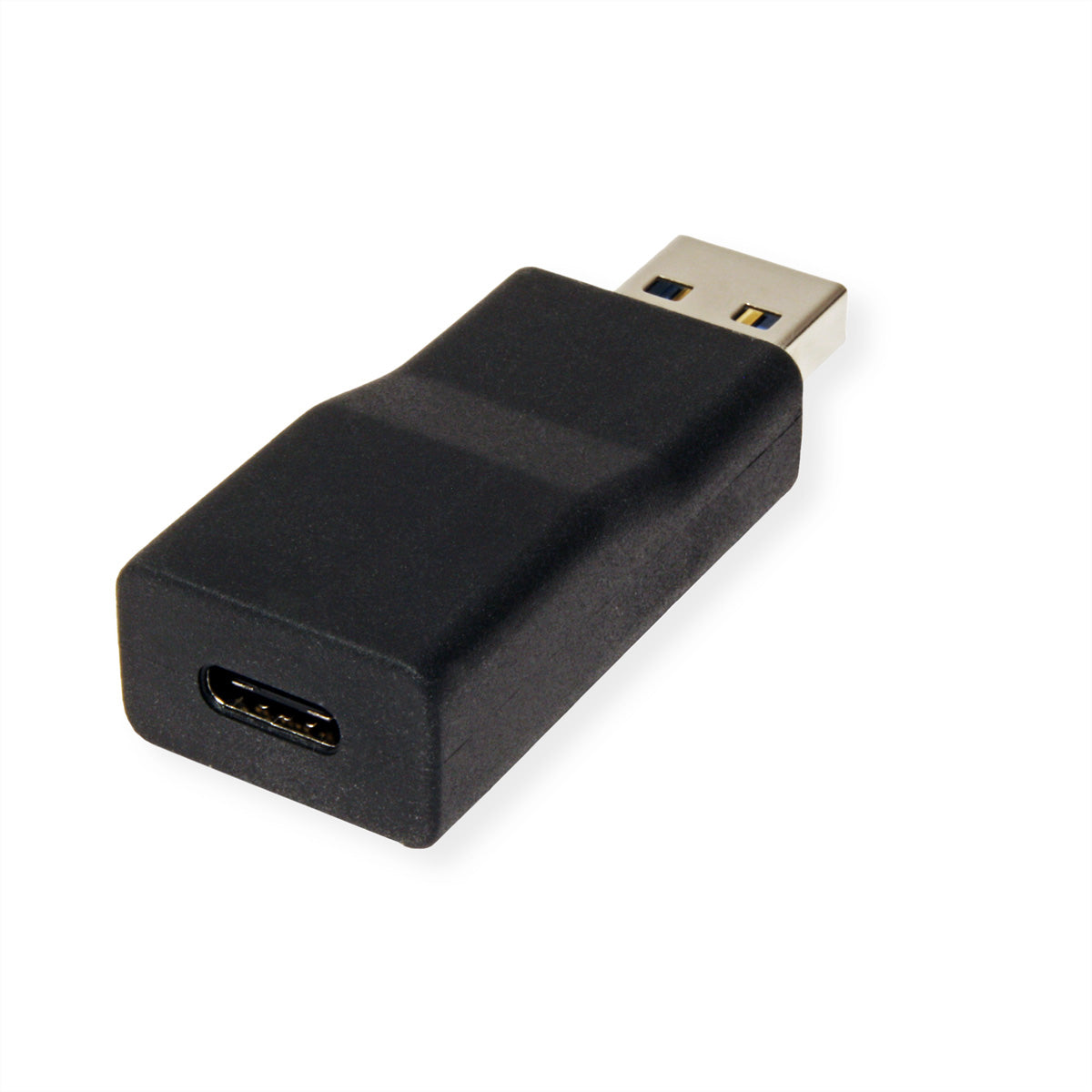 ROLINE USB-A zu USB-C Adapter – USB 3.2 Gen 1 (5 Gbit/s), aktiv, Daten & Laden, für USB-C (kein DP Alt Mode)