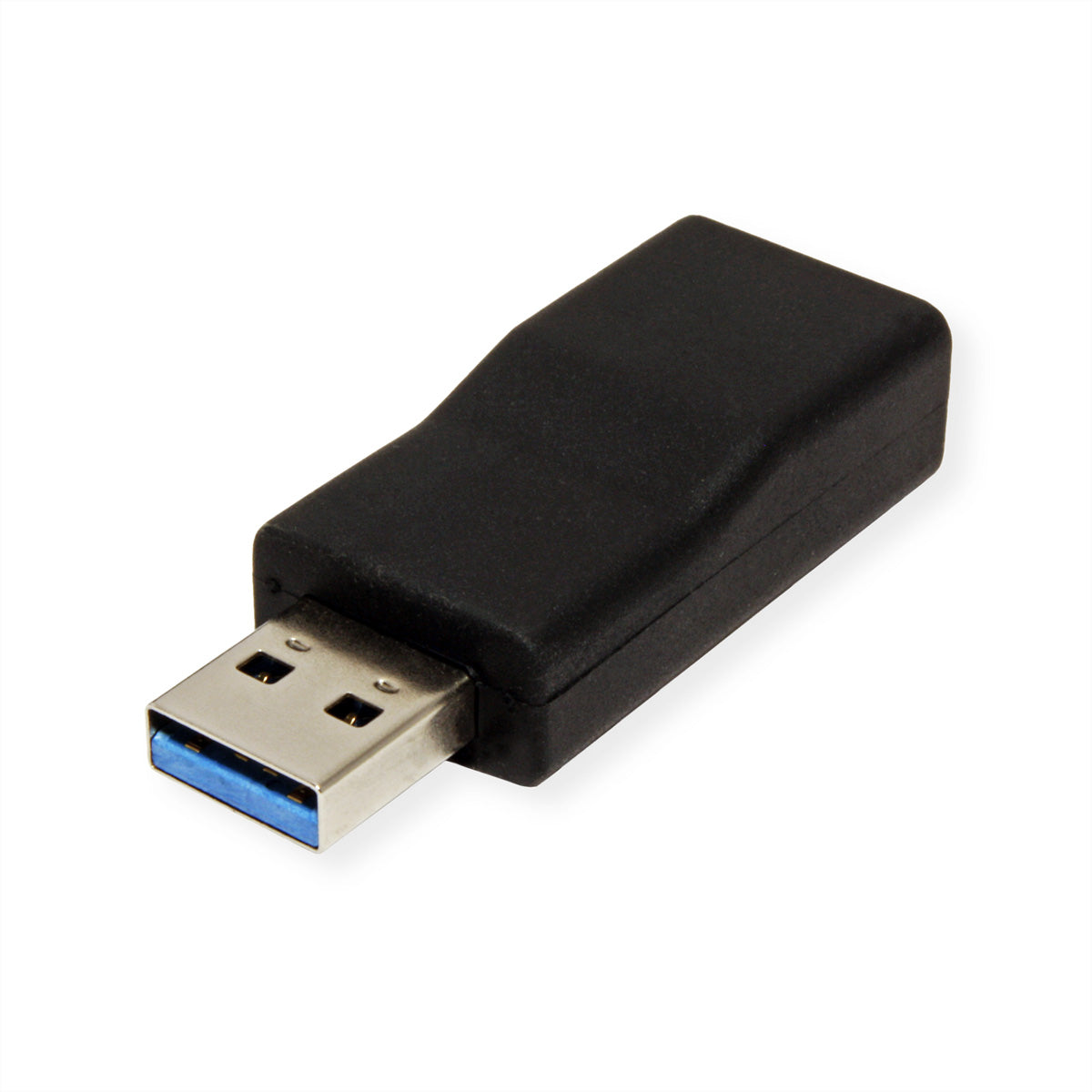 ROLINE USB-A zu USB-C Adapter – USB 3.2 Gen 1 (5 Gbit/s), aktiv, Daten & Laden, für USB-C (kein DP Alt Mode)