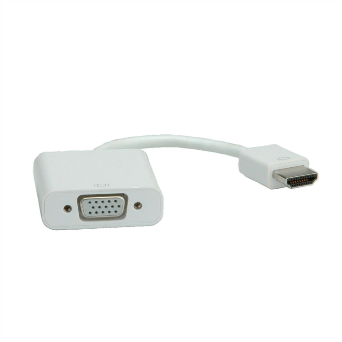 ROLINE HDMI zu VGA Adapter – 1920 × 1080 @ 60 Hz, aktiv, 0,15 m, weiss