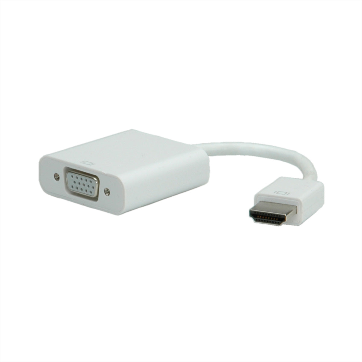 ROLINE HDMI zu VGA Adapter – 1920 × 1080 @ 60 Hz, aktiv, 0,15 m, weiss