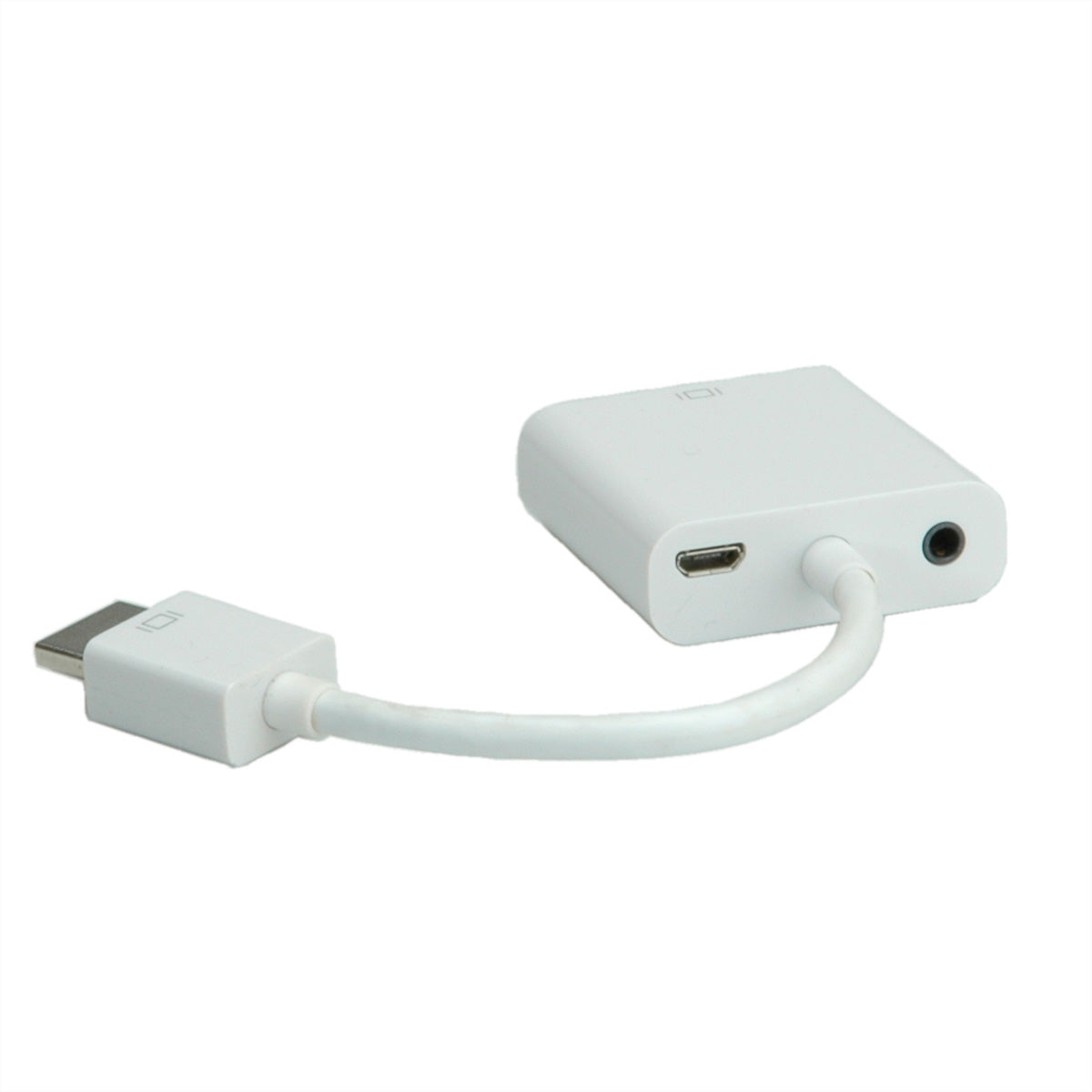 ROLINE HDMI zu VGA Adapter – 1920 × 1080 @ 60 Hz, aktiv, 0,15 m, weiss