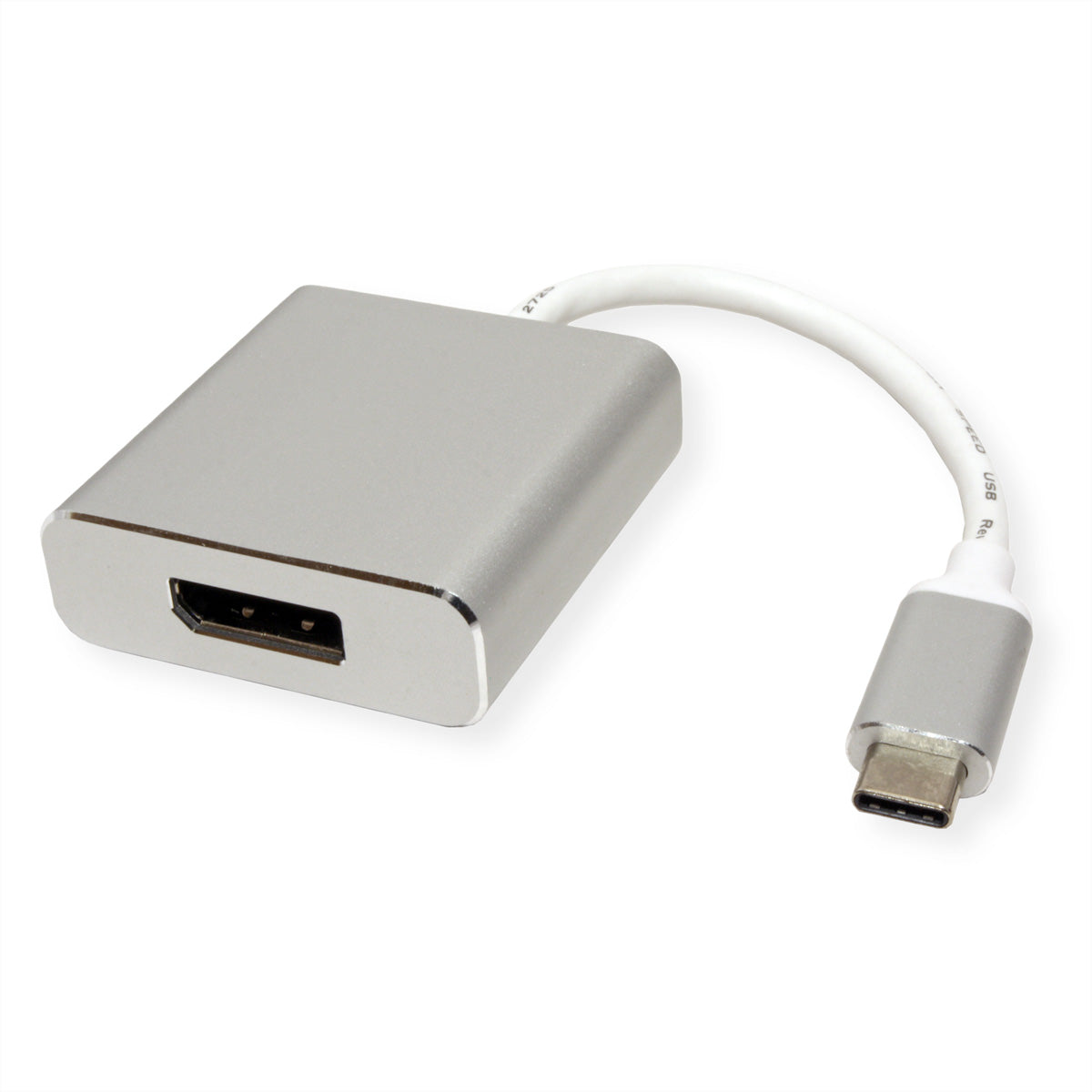 ROLINE USB-C zu DisplayPort Adapter – 4K (3840 × 2160) @ 60 Hz, 0,1 m, DisplayPort 1.2