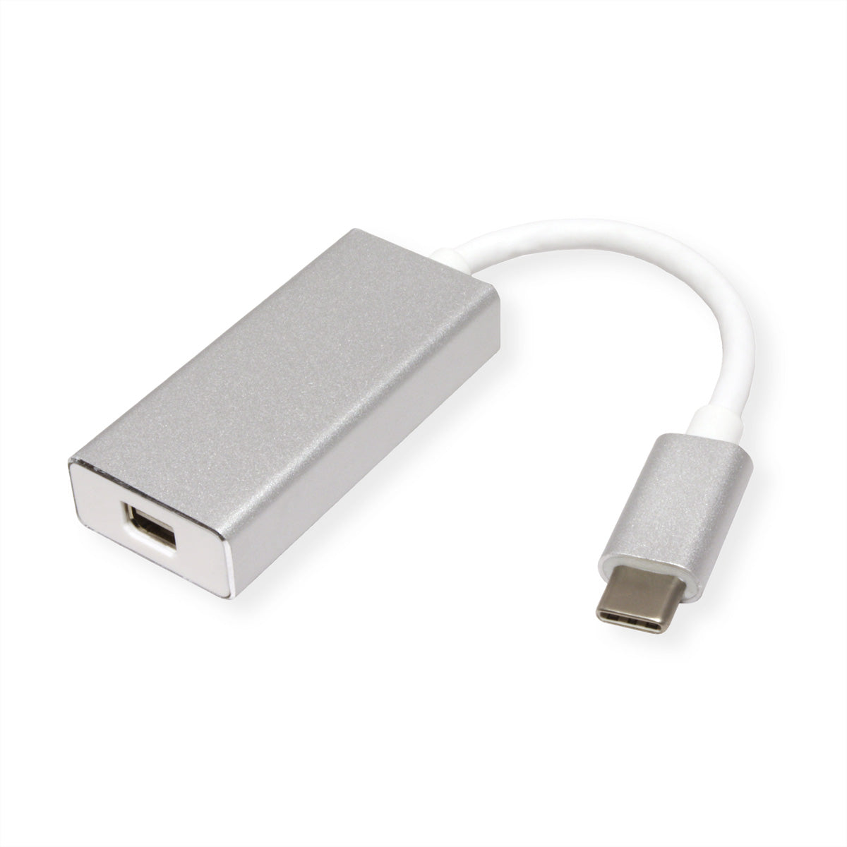 ROLINE USB-C zu Mini DisplayPort Adapter – 4K (3840 × 2160) @ 60 Hz, 0,1 m, DP 1.2 – für USB-C (DP Alt Mode)