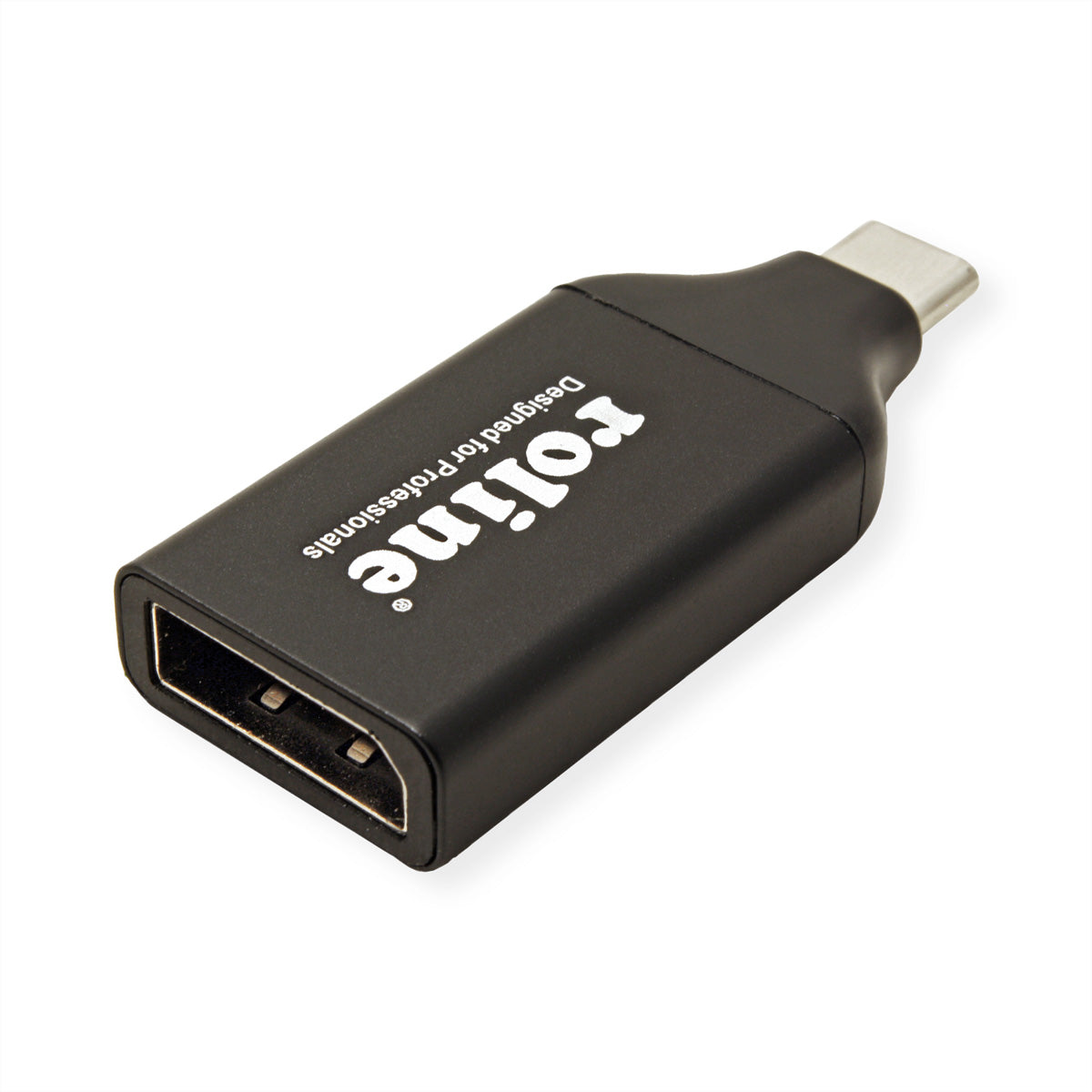 ROLINE USB-C zu DisplayPort Adapter – 4096 × 2560 @ 60 Hz, DisplayPort 1.2 – für USB-C Geräte (DP Alt Mode)