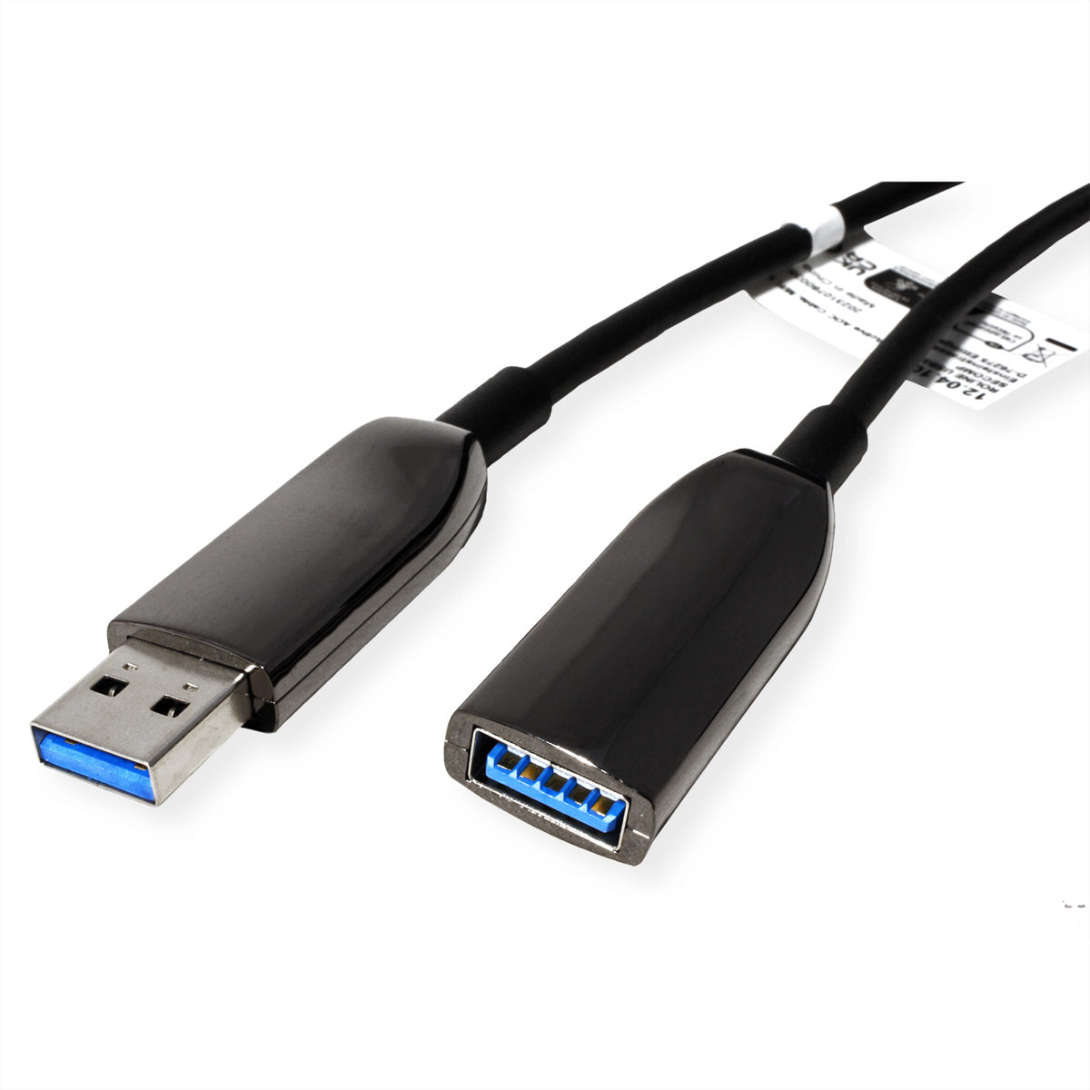 ROLINE USB-A Verlängerungskabel (Stecker auf Buchse) – USB 3.2 Gen 1 (5 Gbit/s) – 15 m – Aktiv/optisch