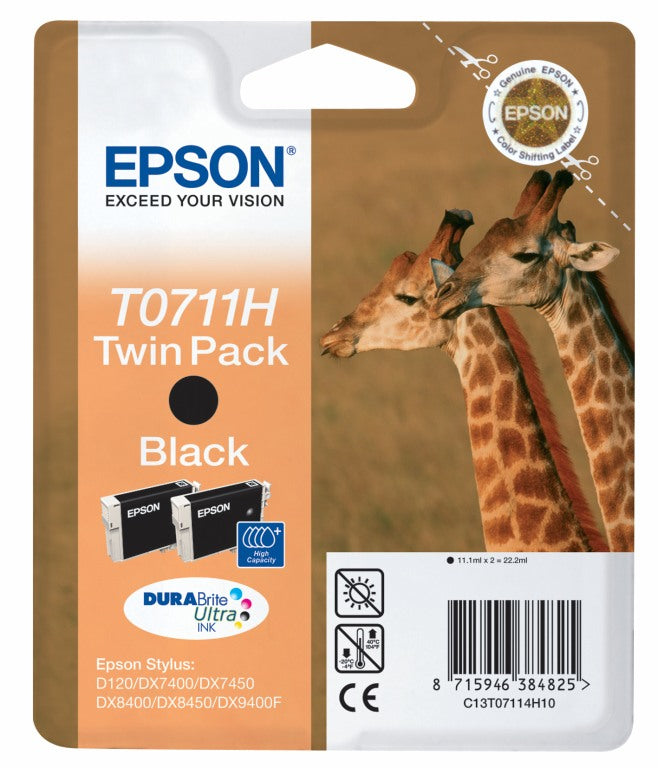 Epson Tintenpatronen-Multipack, 2er-Set (Original) – für Stylus SX610FW/SX600FW/SX515W … – C13T07114H20
