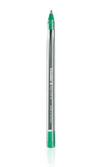 Schneider Schreibgeräte TOPS Kugelschreiber – Grün, Deckel, transparenter Schaft, Edelstahlspitze, 1er Pack