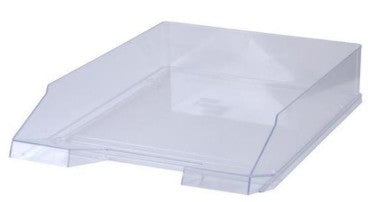 Helit Briefkorb – mit Beschriftungsfeld, hochglänzend, transparent, B 245 × H 67 × T 347 mm