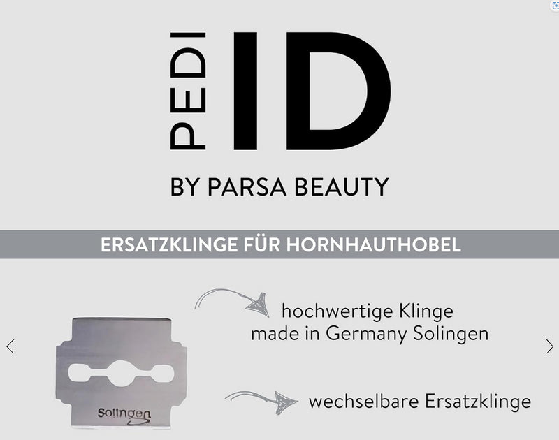 Parsa Beauty Ersatzklingen Pedi ID Hornhauthobel – wasserfest – 1 Stk