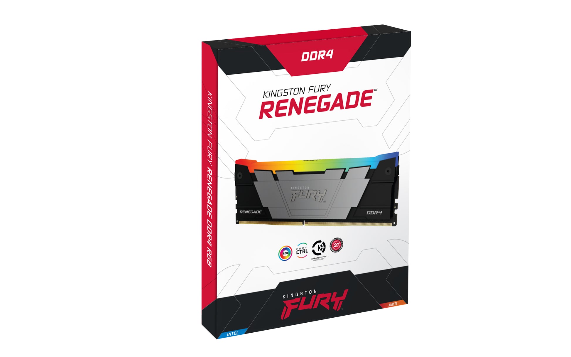 Kingston Technology Kingston FURY Renegade RGB – Arbeitsspeicher – 16 GB (2×8 GB), DDR4 4000 MT/s, CL19, 1,35 V, RGB