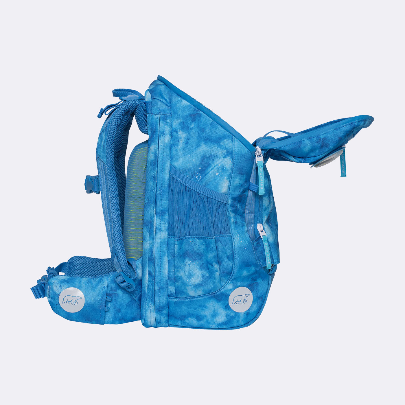 Beckmann Schulrucksack Active Air Flx – 6-teilig – Ocean – Recycelte Materialien – B 26,0×H 39,0×T 22,0 cm