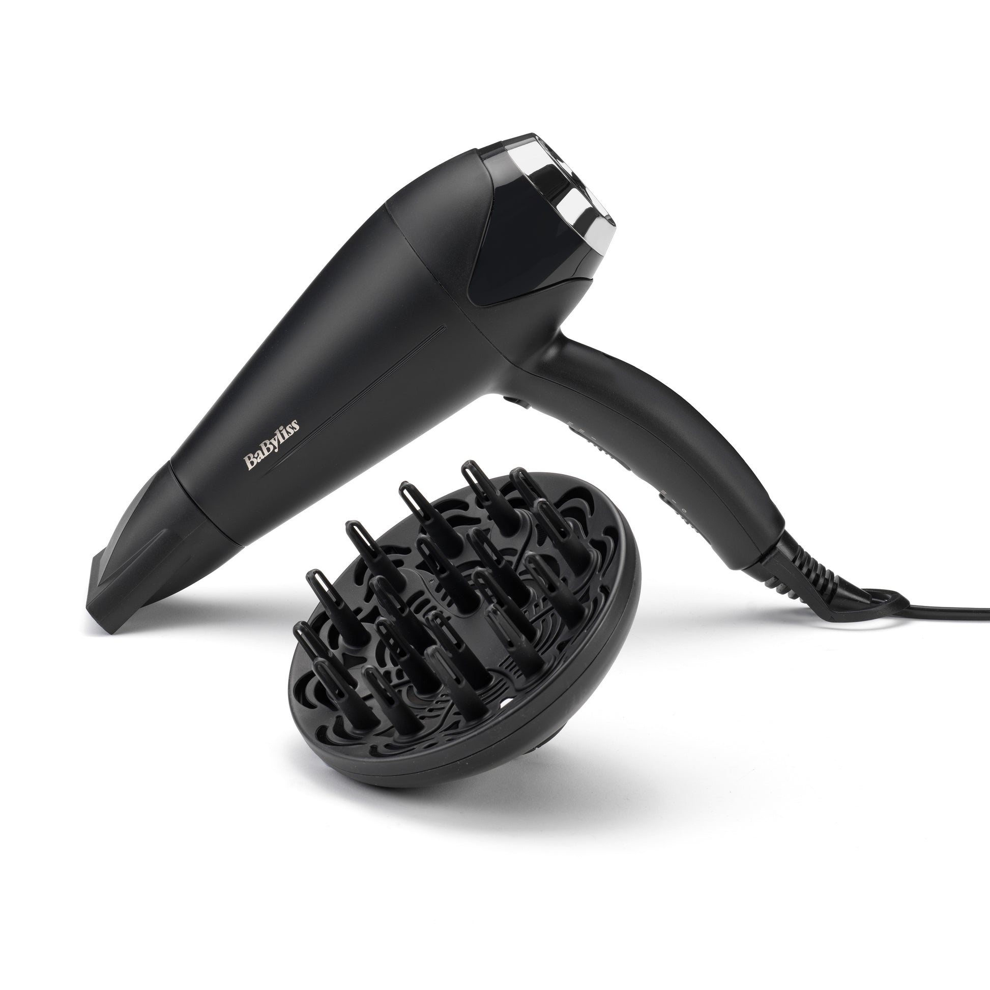BaByliss Haartrockner D572DE – 2200 W, Ionenfunktion, Keramisches Heizsystem – schwarz
