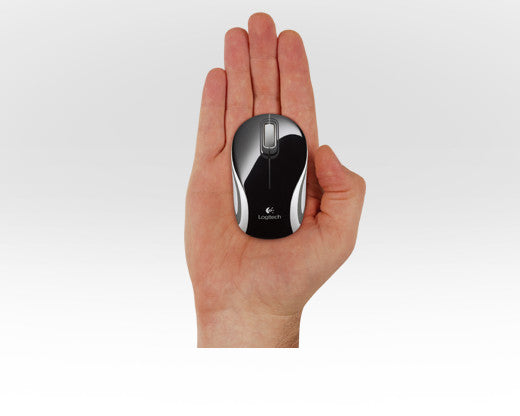 Logitech M187 Mini – Maus – Kabellos (2,4 GHz), beidhändig, Rot