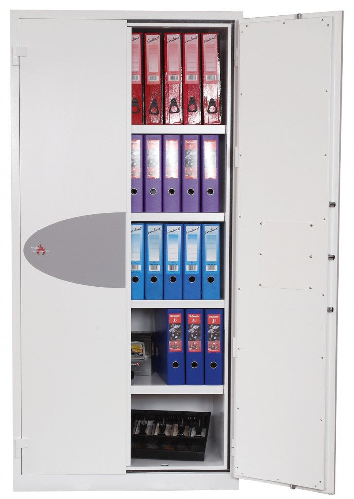Phoenix Safe Co. Phoenix Sicherheitsschrank FS1513K – Schlüsselschloss – 615 l – Feuerschutz 30 min – Grau