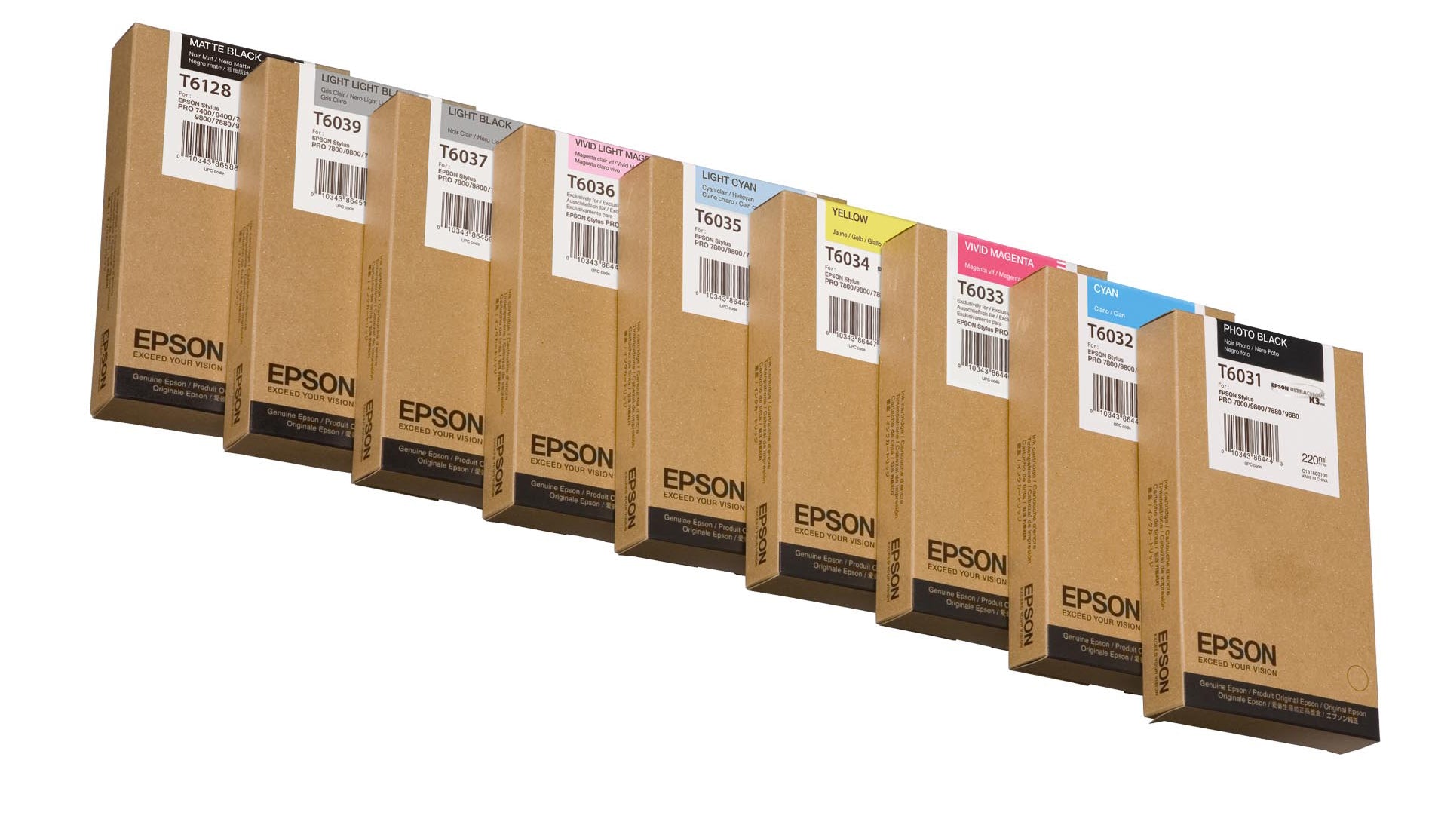 Epson Tintenpatrone T603100, Schwarz, 220 ml, Original – für Stylus Pro 7880/9880